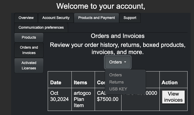 Orders and Invoices