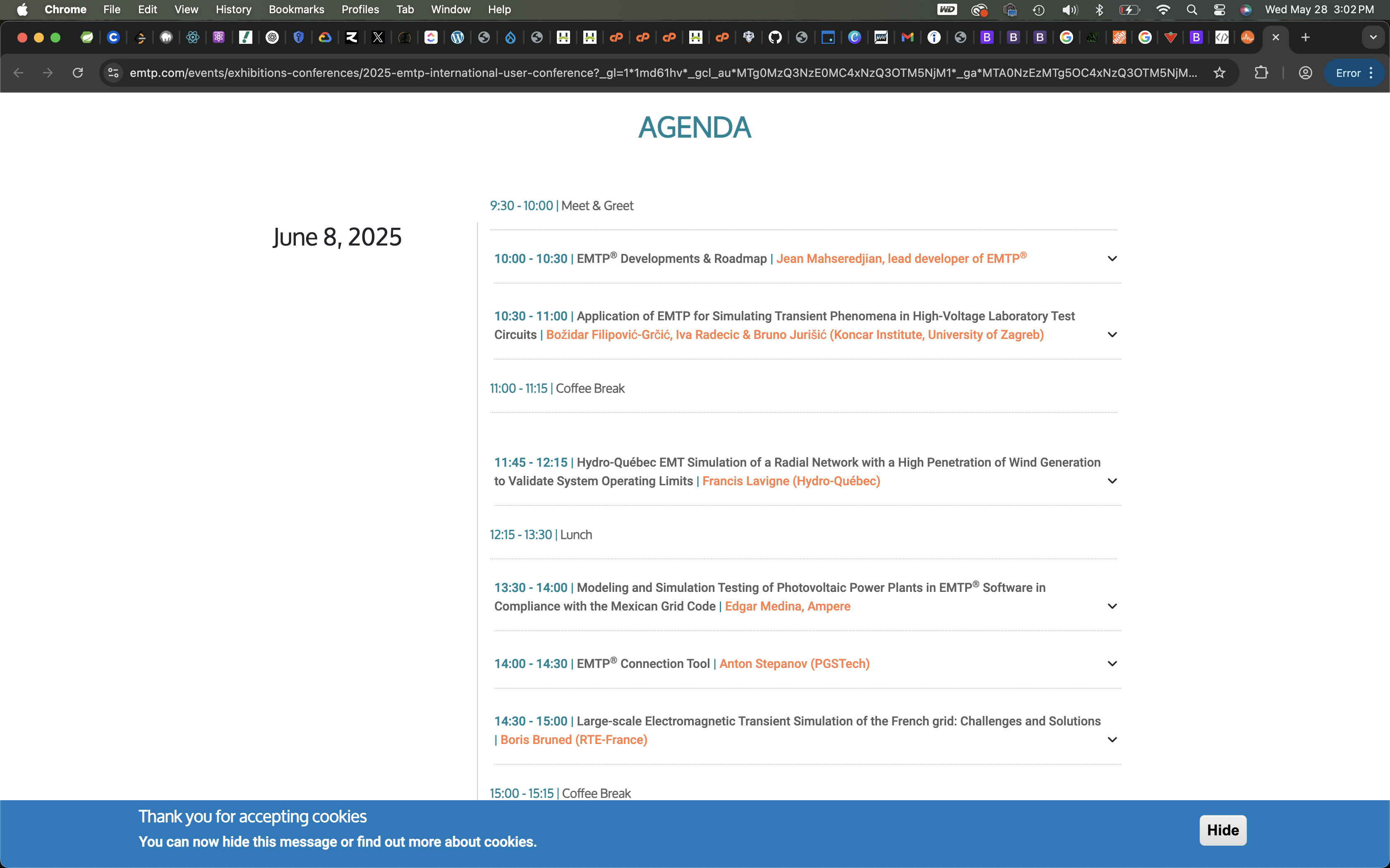 Conference Agenda module