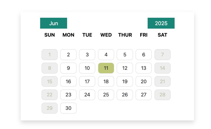Calendar View